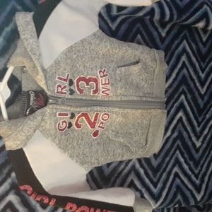 Real Love Girl Power Gray Hoodie Size 12M